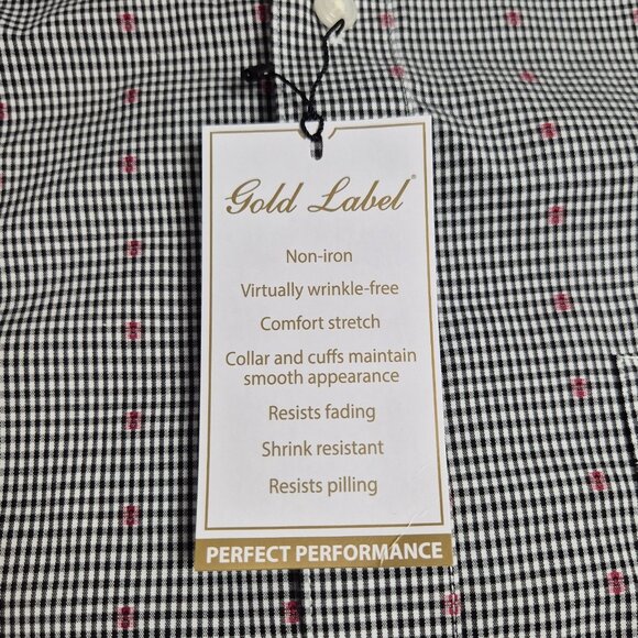 Roundtree & Yorke Gold Label Men's Shirt Size S Short Sleeve Black Plaid (55) - Picture 5 of 12